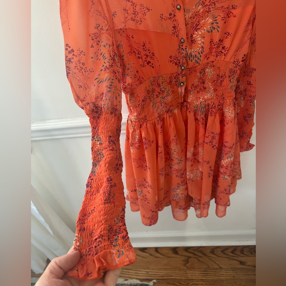 Free People orange dress size XS - Picture 4 of 11